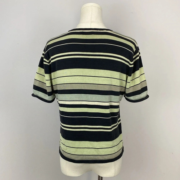 🌸Vintage Kasper 100% silk striped top - Picture 4 of 11